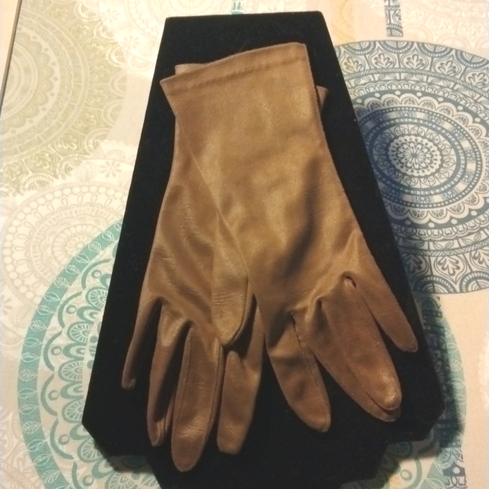 Vintage Analon Hansen Ladies Gloves - Brown - Size 7